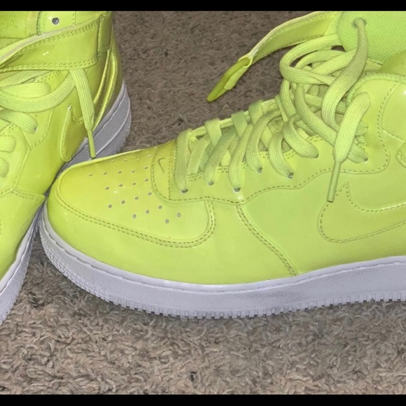 neon green nike high tops
